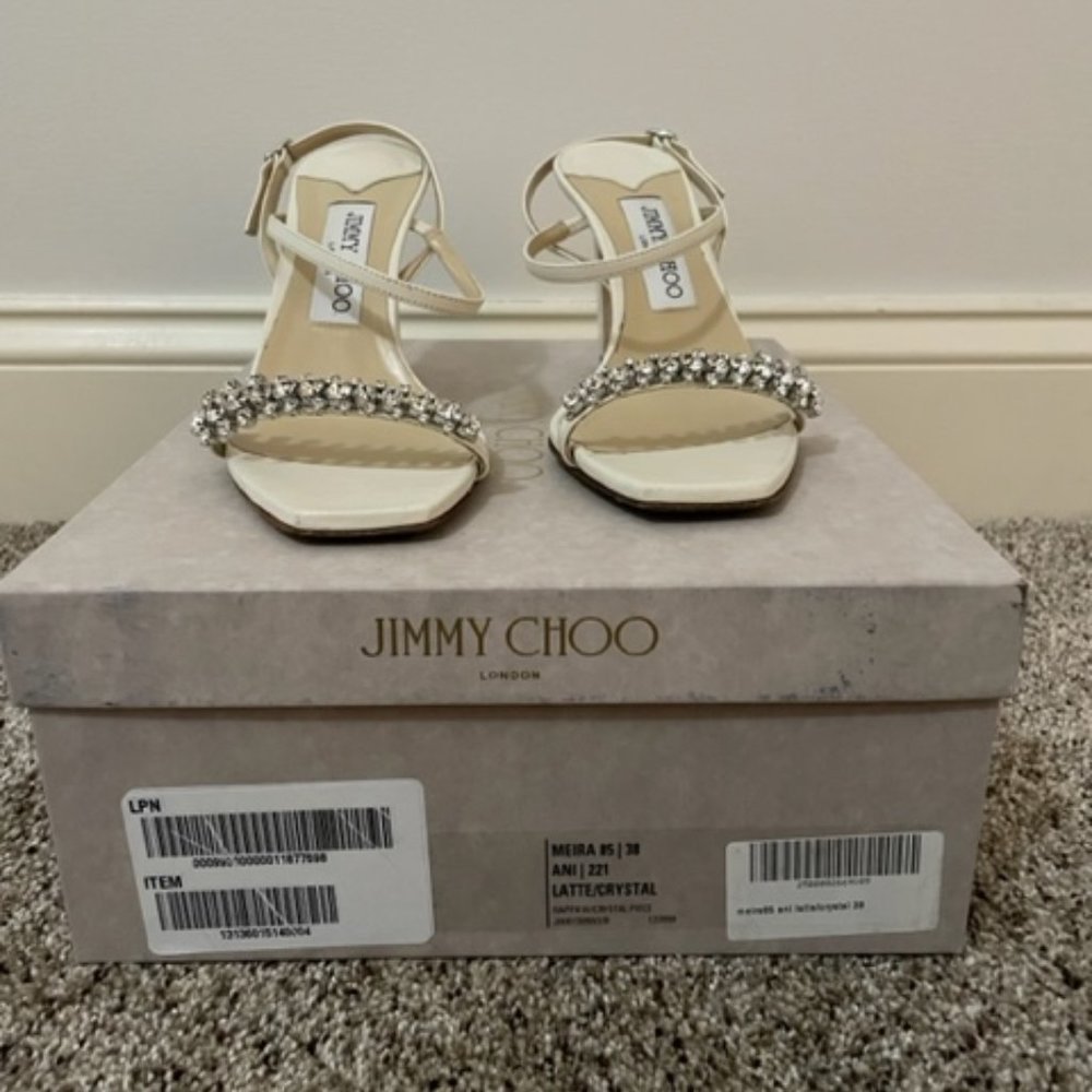 Jimmy Choo Meira 85 Leather Sandal